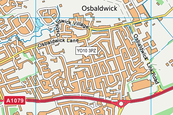 YO10 3PZ map - OS VectorMap District (Ordnance Survey)