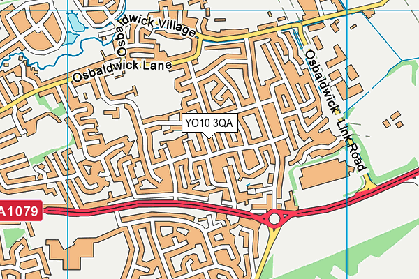 YO10 3QA map - OS VectorMap District (Ordnance Survey)