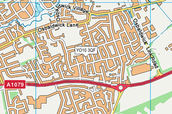 YO10 3QF map - OS VectorMap District (Ordnance Survey)