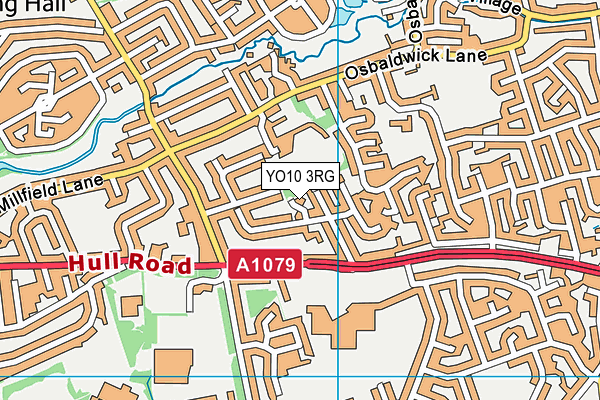 YO10 3RG map - OS VectorMap District (Ordnance Survey)