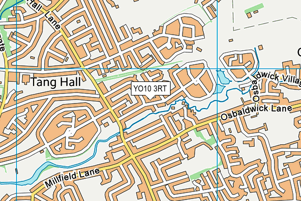 YO10 3RT map - OS VectorMap District (Ordnance Survey)
