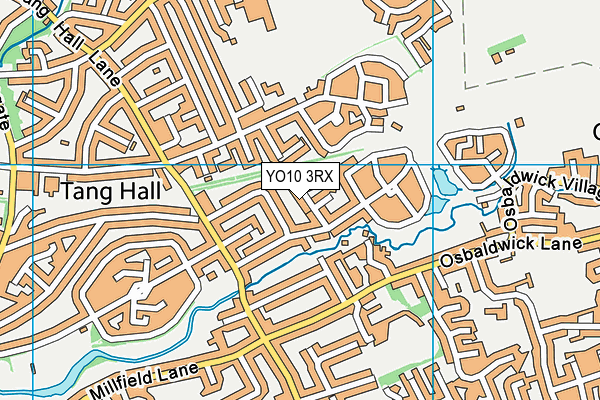 YO10 3RX map - OS VectorMap District (Ordnance Survey)