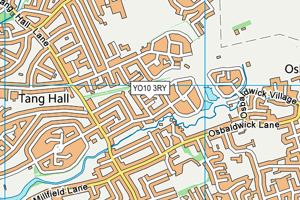 YO10 3RY map - OS VectorMap District (Ordnance Survey)