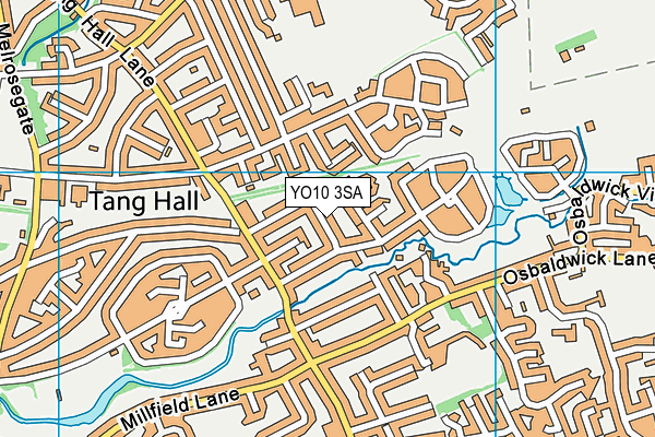 YO10 3SA map - OS VectorMap District (Ordnance Survey)