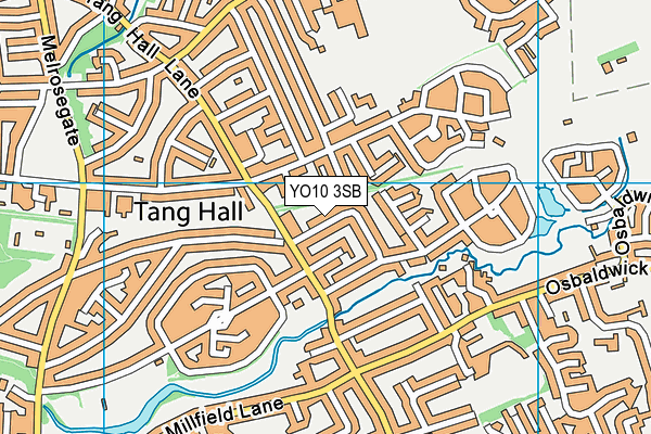 YO10 3SB map - OS VectorMap District (Ordnance Survey)