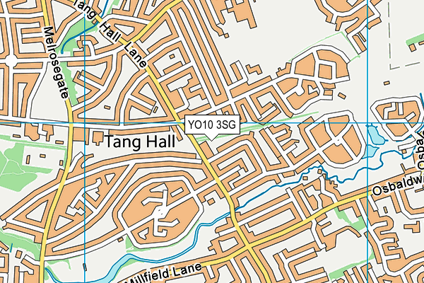 YO10 3SG map - OS VectorMap District (Ordnance Survey)