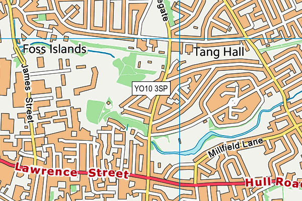 YO10 3SP map - OS VectorMap District (Ordnance Survey)