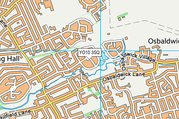 YO10 3SQ map - OS VectorMap District (Ordnance Survey)