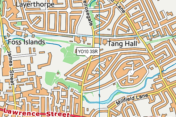 YO10 3SR map - OS VectorMap District (Ordnance Survey)