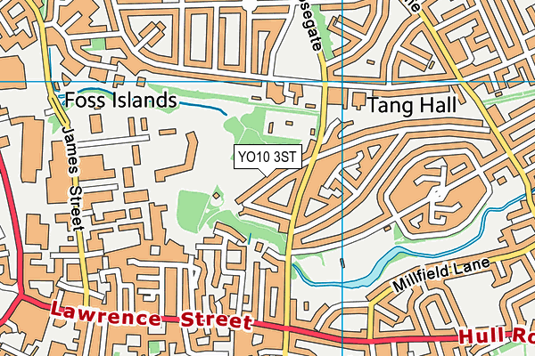 YO10 3ST map - OS VectorMap District (Ordnance Survey)
