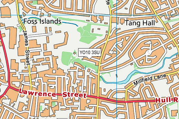 YO10 3SU map - OS VectorMap District (Ordnance Survey)