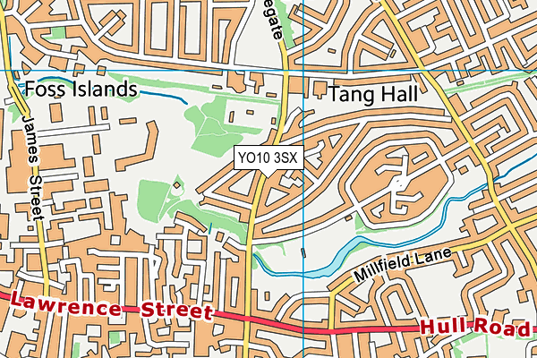YO10 3SX map - OS VectorMap District (Ordnance Survey)