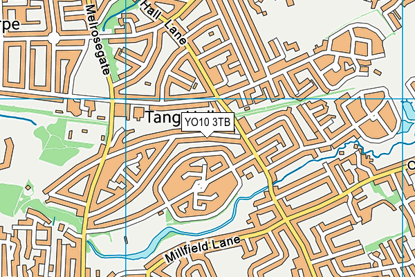 YO10 3TB map - OS VectorMap District (Ordnance Survey)