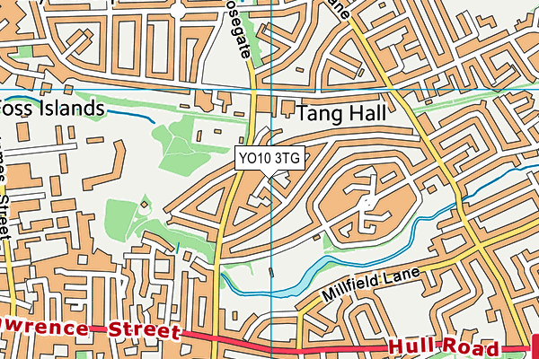 YO10 3TG map - OS VectorMap District (Ordnance Survey)