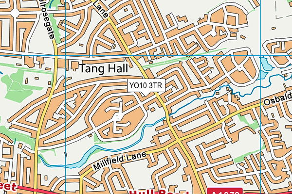 YO10 3TR map - OS VectorMap District (Ordnance Survey)