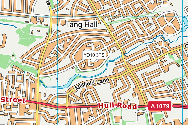 YO10 3TS map - OS VectorMap District (Ordnance Survey)