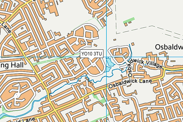 YO10 3TU map - OS VectorMap District (Ordnance Survey)