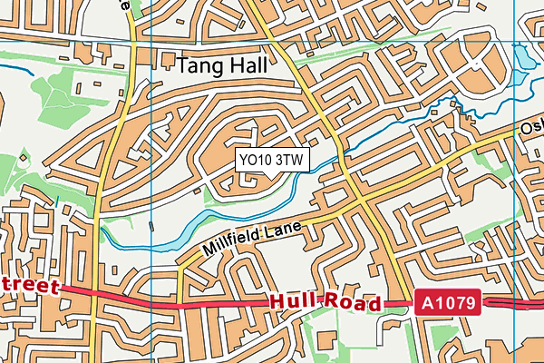 YO10 3TW map - OS VectorMap District (Ordnance Survey)