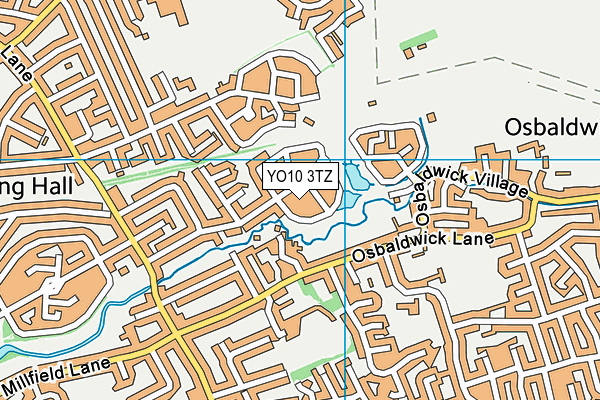 YO10 3TZ map - OS VectorMap District (Ordnance Survey)