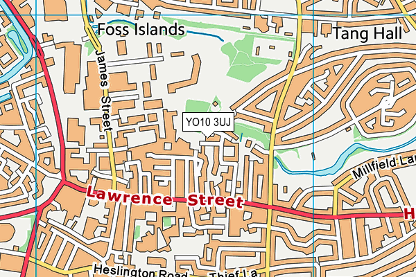 YO10 3UJ map - OS VectorMap District (Ordnance Survey)