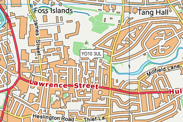 YO10 3UL map - OS VectorMap District (Ordnance Survey)