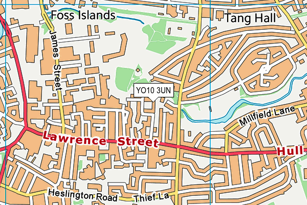 YO10 3UN map - OS VectorMap District (Ordnance Survey)