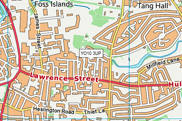 YO10 3UP map - OS VectorMap District (Ordnance Survey)