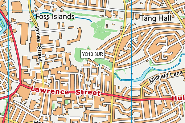 YO10 3UR map - OS VectorMap District (Ordnance Survey)