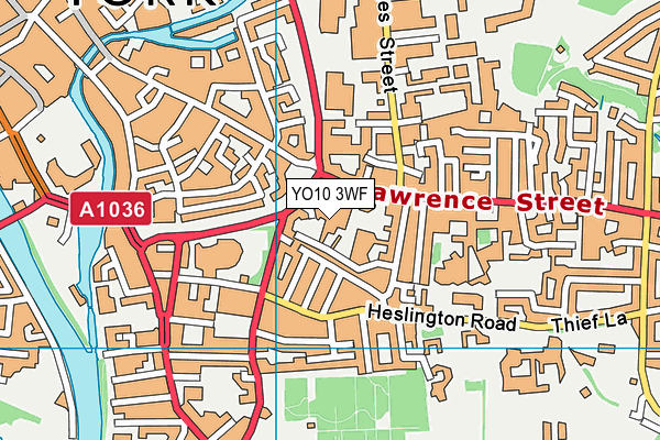 YO10 3WF map - OS VectorMap District (Ordnance Survey)