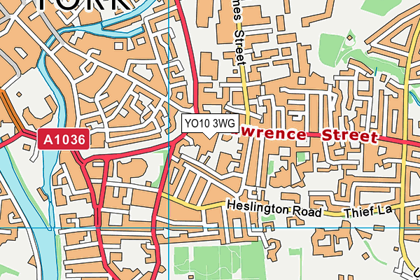 YO10 3WG map - OS VectorMap District (Ordnance Survey)