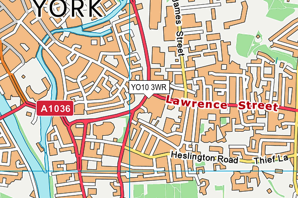 YO10 3WR map - OS VectorMap District (Ordnance Survey)