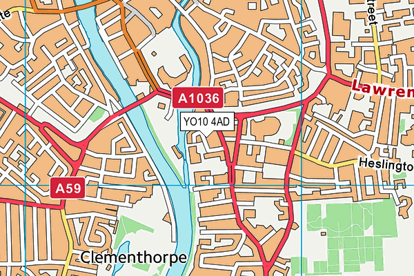 YO10 4AD map - OS VectorMap District (Ordnance Survey)