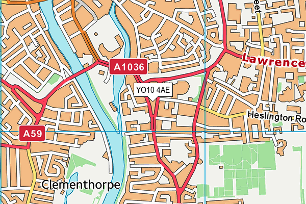 YO10 4AE map - OS VectorMap District (Ordnance Survey)