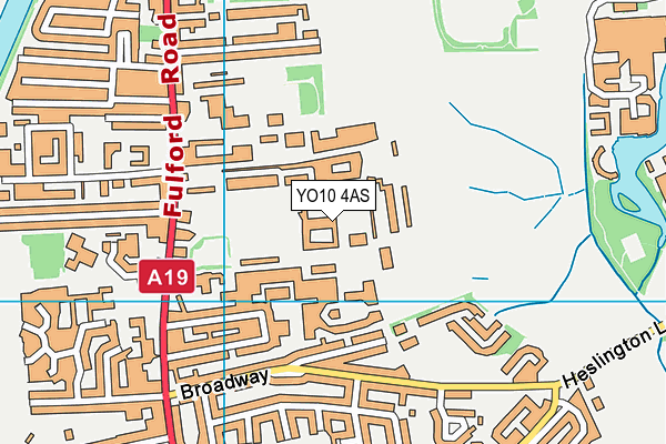 YO10 4AS map - OS VectorMap District (Ordnance Survey)