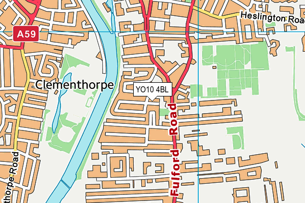 YO10 4BL map - OS VectorMap District (Ordnance Survey)