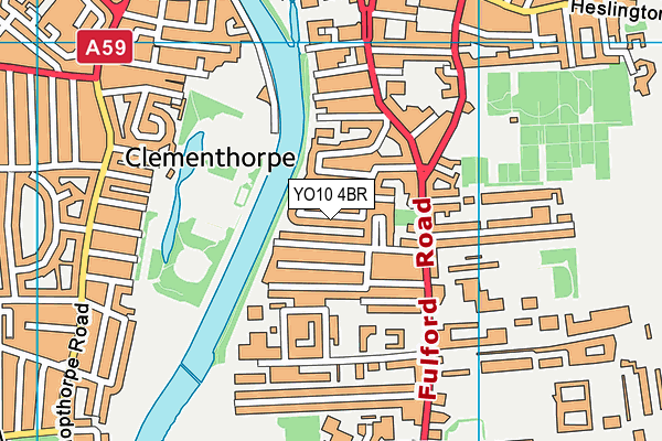 YO10 4BR map - OS VectorMap District (Ordnance Survey)