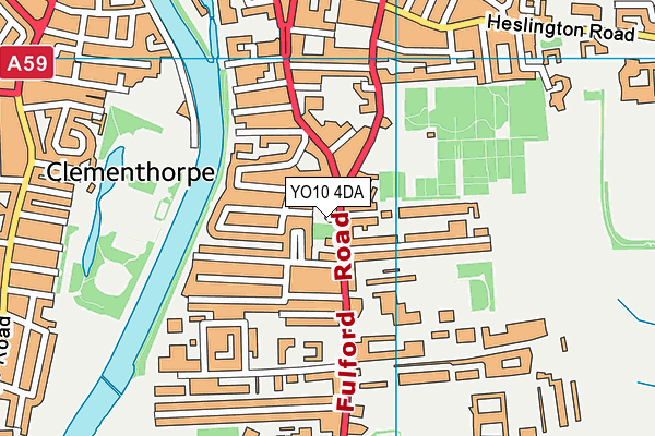 YO10 4DA map - OS VectorMap District (Ordnance Survey)