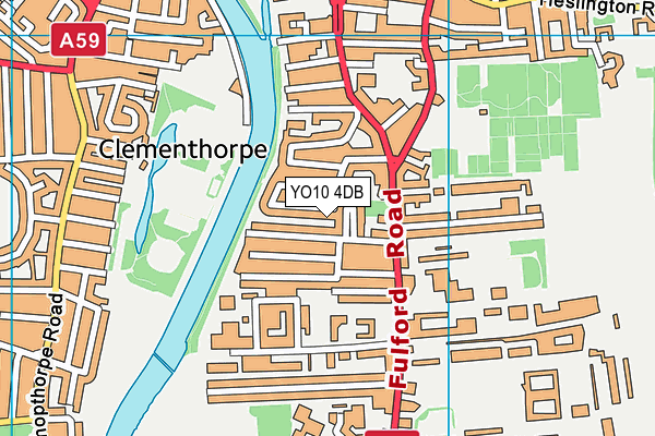 YO10 4DB map - OS VectorMap District (Ordnance Survey)