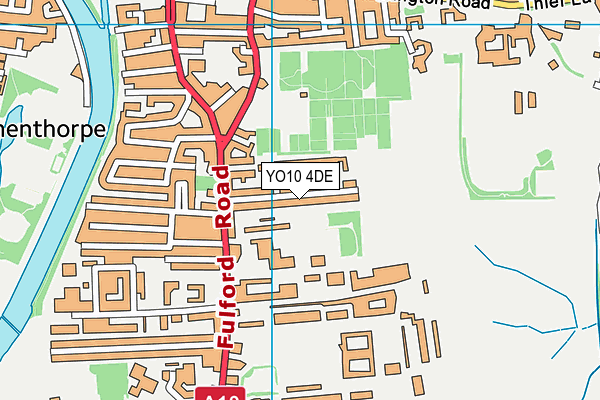YO10 4DE map - OS VectorMap District (Ordnance Survey)