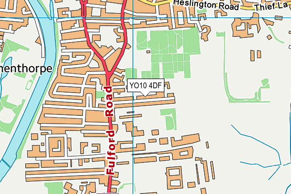 YO10 4DF map - OS VectorMap District (Ordnance Survey)