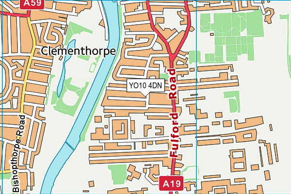 YO10 4DN map - OS VectorMap District (Ordnance Survey)