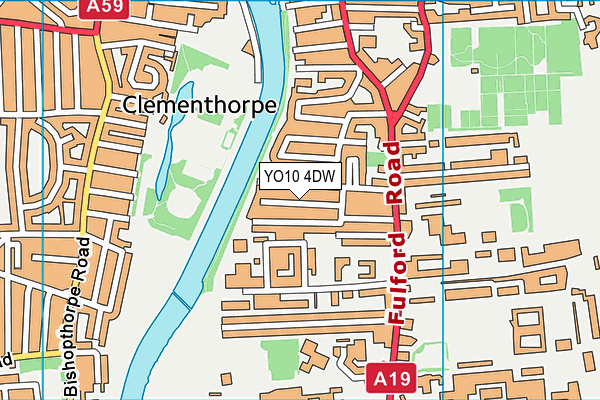 YO10 4DW map - OS VectorMap District (Ordnance Survey)