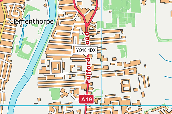 YO10 4DX map - OS VectorMap District (Ordnance Survey)