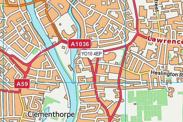 YO10 4EP map - OS VectorMap District (Ordnance Survey)