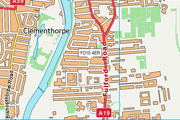 YO10 4ER map - OS VectorMap District (Ordnance Survey)