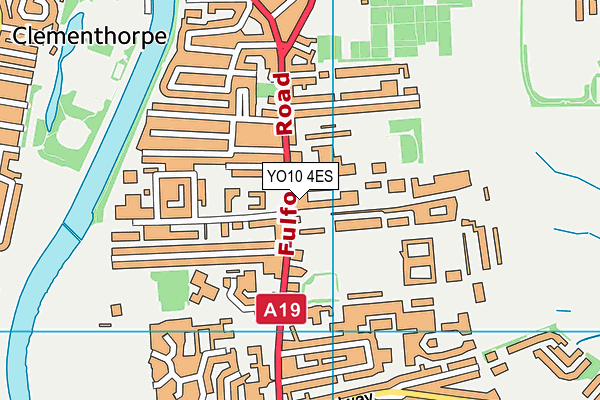 YO10 4ES map - OS VectorMap District (Ordnance Survey)