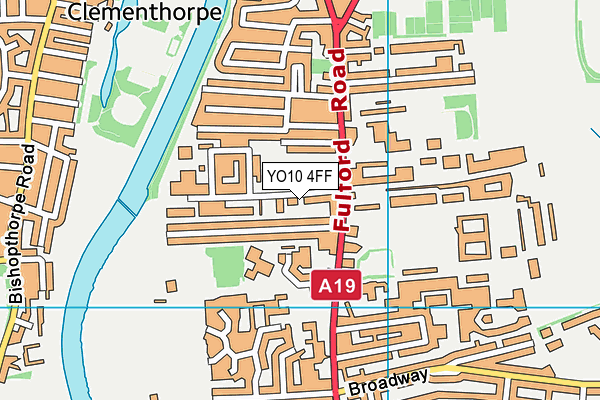 YO10 4FF map - OS VectorMap District (Ordnance Survey)