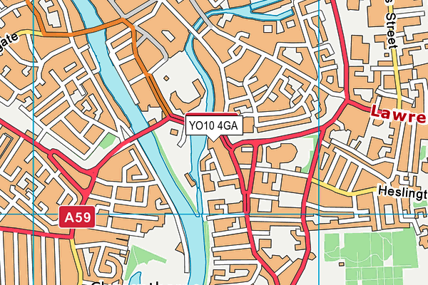 YO10 4GA map - OS VectorMap District (Ordnance Survey)