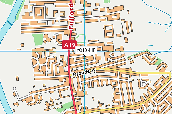 YO10 4HF map - OS VectorMap District (Ordnance Survey)