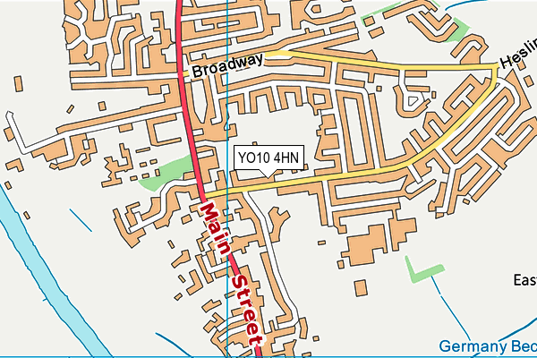 YO10 4HN map - OS VectorMap District (Ordnance Survey)